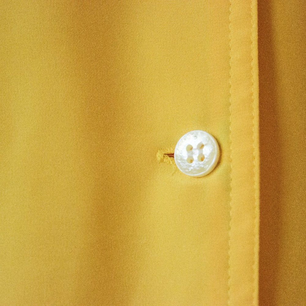 Vintage Yellow Blouse double breasted jacket Chaus - Picture 6 of 8